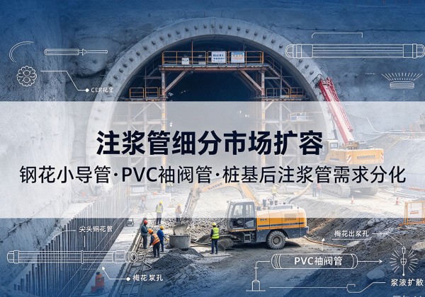 青羊注浆管细分市场扩容，隧道钢花小导管、PVC 袖阀管、桩基后注浆管需求分化